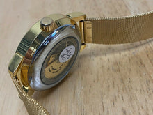 Load image into Gallery viewer, LEI YI Mens Skeleton Gold Tone Mesh Band Roman Automatic Self-Wind Watch hours