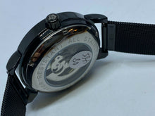 Load image into Gallery viewer, Clean MG. Orkina Men Black Skeleton Mesh Band Self-Wind Automatic Watch Hours