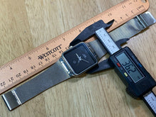 Load image into Gallery viewer, Techno Pave Men Silver Back Square Mesh Band Analog Quartz Watch Hour~New Batter
