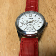 Load image into Gallery viewer, Timex Men Lady 50m Silver Leather Analog Quartz Watch Hour~Day Date 24h~New Batt