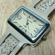 Load image into Gallery viewer, Vintage PEDRE Lady Silver Beige Rectangle Analog Quartz Watch Hours~New Battery