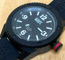 Load image into Gallery viewer, Nice America's Navy Mens 50m Beefy Black Analog Quartz Watch Hours~New Battery