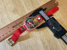 Load image into Gallery viewer, Vintage Merry USA Made Kids Pink Red Plastic Toy Hand-Wind Mechanical Watch Hour