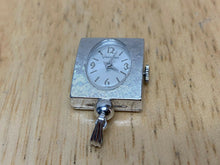 Load image into Gallery viewer, Vintage Vantage Lady Silver Rectangle Hand-Wind Necklace Pendant Watch Hours