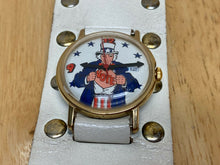 Load image into Gallery viewer, Vintage Uncle Sam Vote By Timex Mens Gold Tone Hand-Wind Mechanical Watch Hours