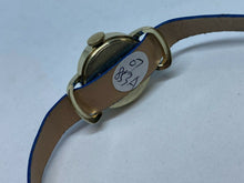 Load image into Gallery viewer, Vintage Timex Lady Aluminum Blue Leather White Hand-Wind Mechanical Watch Hours
