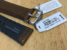 Load image into Gallery viewer, Original New Fossil Brown Genuine Leather Silver Buckle Watch Strap Band~20mm