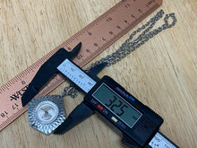 Load image into Gallery viewer, VTG Lucerno Lady Silver Asymmetrical Swiss Hand-Wind Pendant Pocket Watch Hours