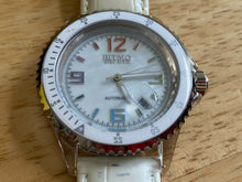 Load image into Gallery viewer, Ritmo Mundo Mens Moving Bezel Clear Case Leather Self-Wind Automatic Watch Hours