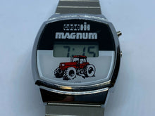 Load image into Gallery viewer, Vintage Case Magnum Mens Silver LCD Digital Quartz Watch Hours~Date~New Battery