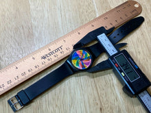 Load image into Gallery viewer, Vintage Bon Bon Men Mystery Dial Black Swiss Parts Quartz Watch Hour~New Batter