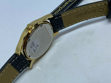 Load image into Gallery viewer, Unused Champion Men Lady Gold Tone Leather Analog Quartz Watch Hours~New Battery