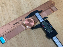 Load image into Gallery viewer, Appolus New York Men Rose Gold Tone Mesh Band Analog Quartz Watch Hours~New Batt