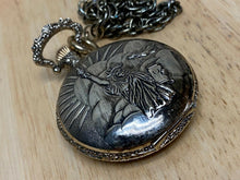 Load image into Gallery viewer, VTG Remington Mens Half-Hunter Flower Dial Liberty Hand-Wind Pocket Watch Hours