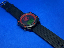 Load image into Gallery viewer, Marvel Spiderman MZB Men Black Metal Digital Alarm Chrono Watch Hour~New Battery