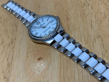 Load image into Gallery viewer, Anne Klein 10/9119 Lady 30m Silver Ceramic Analog Quartz Watch Hours~New Battery