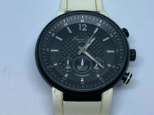 Load image into Gallery viewer, Kenneth Cole Mens Black Steel Analog Quartz Chronograph Watch Hours~New Battery