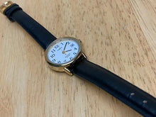 Load image into Gallery viewer, Timex Indiglo Lady Gold Tone White Leather Analog Quartz Watch Hours~New Battery
