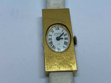 Load image into Gallery viewer, VTG Anne Klein Lady 17 Jewel Gold Tone Leather Hand Wind Mechanical Watch Hours