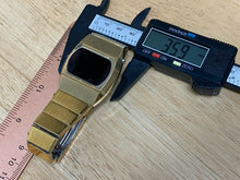 Load image into Gallery viewer, VTG Sears Phasar 2000 Men Gold Tone Barrel RED LED Digital Watch Hour~New Batter