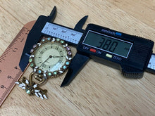 Load image into Gallery viewer, VTG Ingraham Lady Gold Tone Fancy Dial Hand-Wind Mechanical Brooch Watch Hours