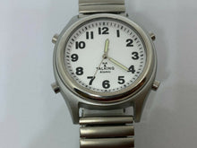 Load image into Gallery viewer, OEM Men Silver Atomic Radio Controlled Talking Analog Watch Hours~New Battery