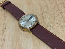 Load image into Gallery viewer, Vintage Timex Mercury Men Gold Tone Leather Hand-Wind Mechanical Watch Hour~Date
