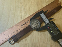 Load image into Gallery viewer, VTG SPC Mens Antique-Finish Silver 3D Dial Analog Quartz Watch Hours~New Battery