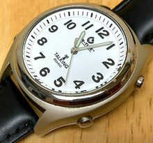 Load image into Gallery viewer, On-Time Men Atomic Radio Controlled Talking Leather Analog Watch Hour~New Batter