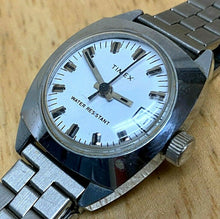 Load image into Gallery viewer, Vintage Timex Lady Silver Water Resistant Beefy Hand-Wind Mechanical Watch Hours