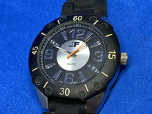 Load image into Gallery viewer, JF 32177 USA Movement Mens Silver Black Analog Quartz Watch Hours~New Battery