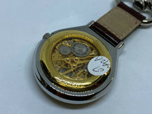 Load image into Gallery viewer, VTG Majesti Men 17 Jewels Dual Tone Skeleton Hand-Wind Snap-on Pocket Watch Hour