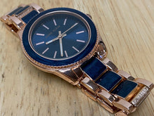 Load image into Gallery viewer, Unused Anne Klein Lady 30m Rose Gold Tone Blue Analog Quartz Watch Hour~New Batt