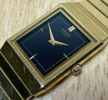Load image into Gallery viewer, Vintage Seiko 6530-5189 Men Gold Rectangle Analog Quartz Watch Hours~New Battery