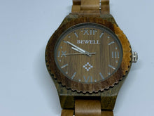 Load image into Gallery viewer, Unused Bewell Mens All Brown Solid Wood Analog Quartz Watch Hours~New Battery