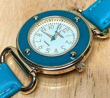 Load image into Gallery viewer, Unused Embassy By Gruen Lady Gold Tone Green Analog Quartz Watch Hour~New Batter
