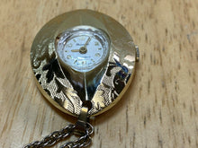 Load image into Gallery viewer, Vintage Princeton Swiss Lady Gold Tone Hand-Wind Necklace Pendant Watch Hours