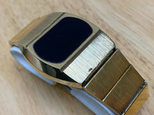 Load image into Gallery viewer, VTG Sears Phasar 2000 Men Gold Tone Barrel RED LED Digital Watch Hour~New Batter