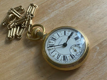 Load image into Gallery viewer, Westclox Men Small Second Train Railroad Hand-Wind Mechanical Pocket Watch Hours