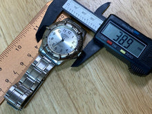 Load image into Gallery viewer, Acqua By Timex Mens 30m Silver Fixed Bezel Analog Quartz Watch Hours~New Battery
