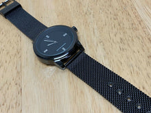 Load image into Gallery viewer, Unused Genuine Diamond Mens All Black Mesh Analog Quartz Watch Hours~New Battery