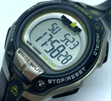 Load image into Gallery viewer, Timex Ironman Men 100m Silver Black Digital Alarm Chrono Watch Hours~New Battery