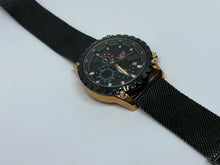 Load image into Gallery viewer, Unused Lige Men Black Mesh Analog Quartz Chronograph Watch Hour~Date~New Battery