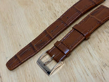 Load image into Gallery viewer, Original New Citizen Brown Genuine Leather Golden Buckle Watch Strap Band~18mm