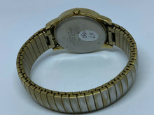 Load image into Gallery viewer, Timex Indiglo Mens 30m Gold-White Stretch Analog Quartz Watch Hours~New Battery