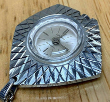 Load image into Gallery viewer, VTG Lucerno Lady Silver Asymmetrical Swiss Hand-Wind Pendant Pocket Watch Hours