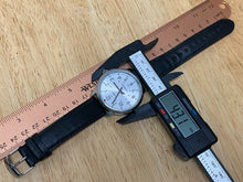 Load image into Gallery viewer, Timex Men 43mm Military Dial Silver Leather Analog Quartz Watch Hour~New Battery