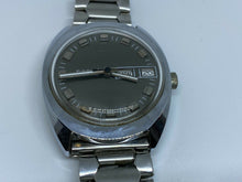 Load image into Gallery viewer, Stunning VTG Timex Marlin Mens Silver Hand-Wind Mechanical Watch Hours~Day Date