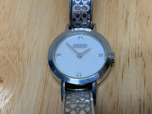 Load image into Gallery viewer, Authentic Coach Lady 30m Silver Steel MOP Dial Analog Quartz Watch Hour~New Batt