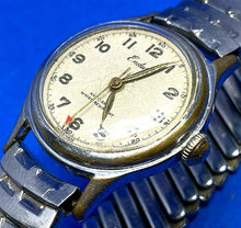 Load image into Gallery viewer, Vintage Endura Mens Military Style Silver Swiss Hand-Wind Mechanical Watch Hours